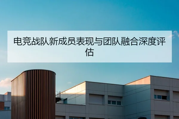 电竞战队新成员表现与团队融合深度评估